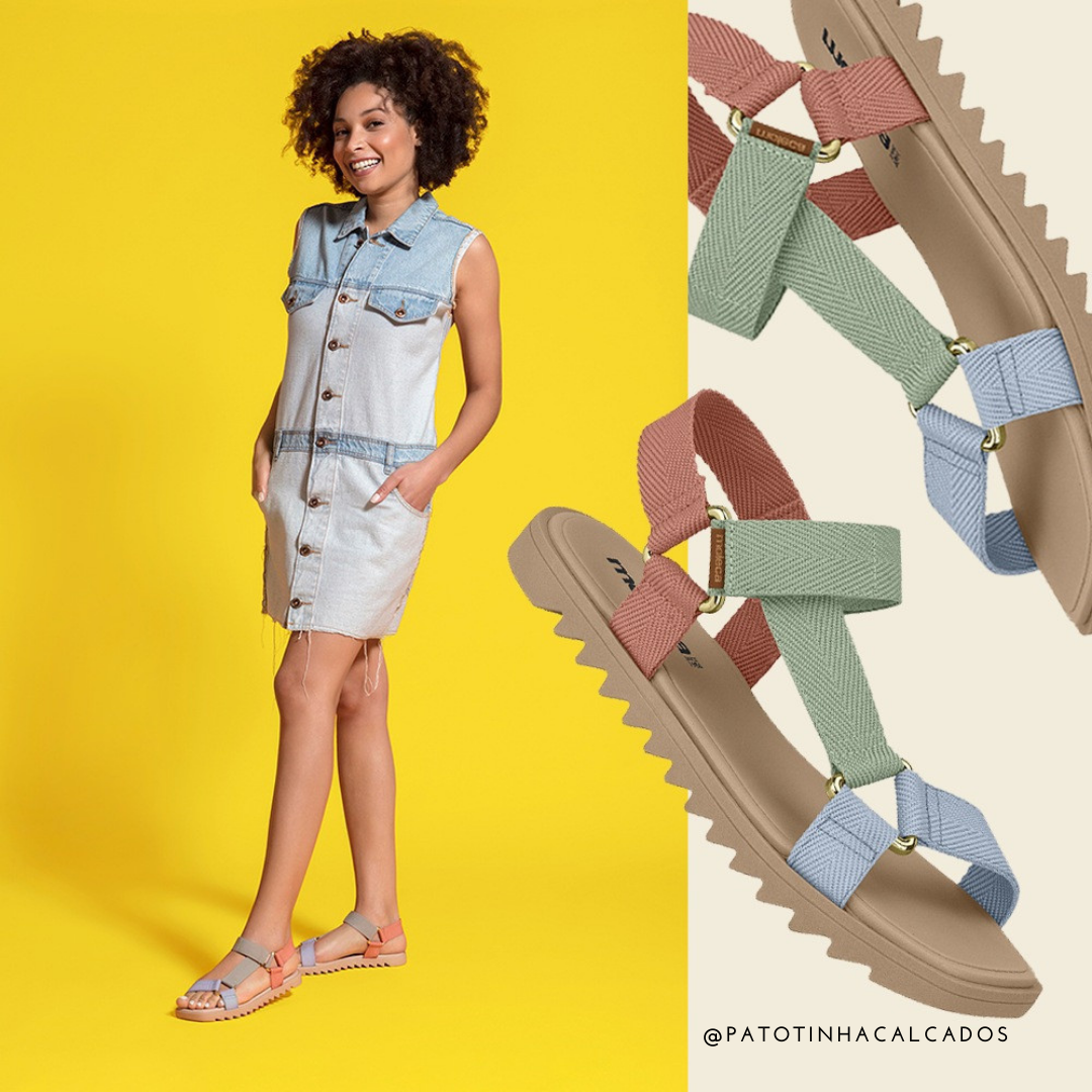Sandálias de verão 2021 náilon sapatos femininos luz plataforma sandálias  moda feminina sapatos de praia mulher